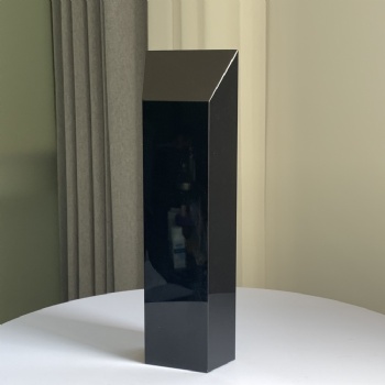 ADL 2023 New Design Customized All Black Crystal Glass Trophy Awards with Black Glass for Trophy Awards