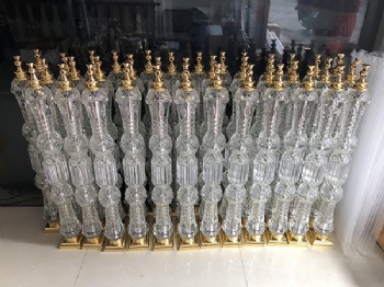 Solid crystal glass balusters