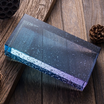 color painted glass brick