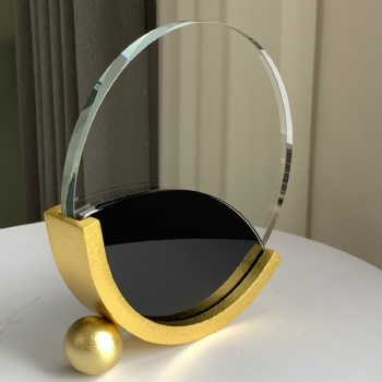 ADL Sports Crystal Glass Crafts Trophy Awards Metal Crafts for Awards Souvenir Gifts Love Crystal Trophy