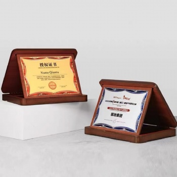 ADL New Design Wholesales Wooden Plaques Honorary Award Certificate High-Quality for Business Awards Trophy