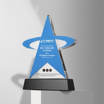 ADL Star New Design Wholesales High-Quality Crystal Glass Trophy Awards for Gifts Hand Made Polished Crystal Glass Trophy