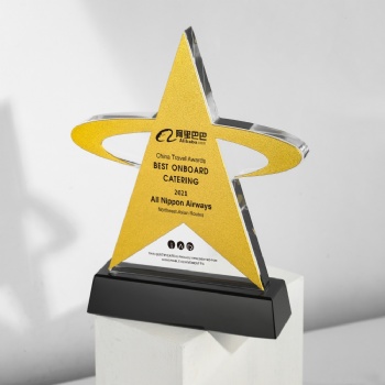 ADL Star New Design Wholesales High-Quality Crystal Glass Trophy Awards for Gifts Hand Made Polished Crystal Glass Trophy