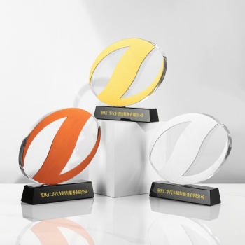 ADL Creative Crystal Trophy Customized Trophy Outstanding Employee Annual Meeting Souvenir Crystal Glass Trophy Award