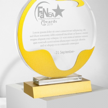 ADL New Design Wholesales Three Colors Stars Crystal Glass Trophy Awards Manufacture Factory Producer Sports Crystal  Crafts