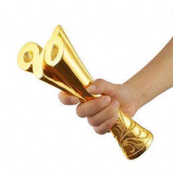 ADL New Design Resin Trophy Gold Plated Crystal Glass Trophy Customized Trophy Creative Earth Trophy 20th Anniversary