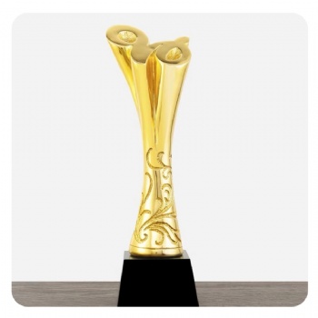 ADL New Design Resin Trophy Gold Plated Crystal Glass Trophy Customized Trophy Creative Earth Trophy 20th Anniversary