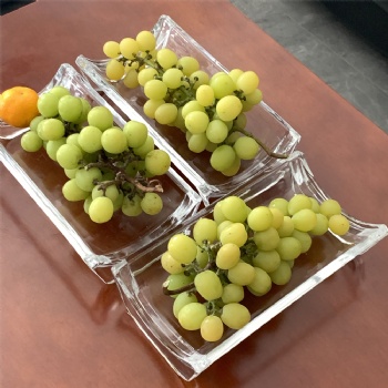 ADL New Design Fruit Plate Fruit Tray Plate Bowl Creative Crystal Fruit Plate Crystal Glass Souvenir Gifts