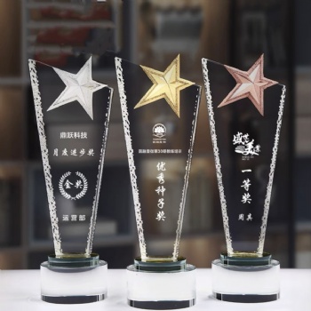 ADL Star Wholesales Factory Crystal Glass Trophy Awards New Design for Souvenir Gifts Crystal Crafts Ceremony Gifts