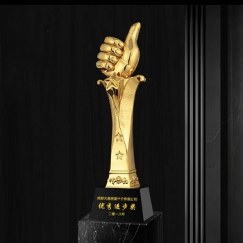 ADL Thumb NO.1 Cheap Wholesales Factory Resin Trophy Awards with Crystal Glass Awards Design for Souvenir Gifts Crystal Trophy
