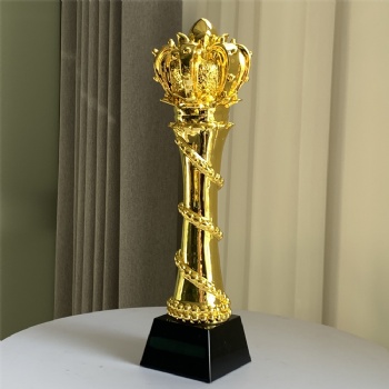 ADL Cheap Factory Awards Crystal Glass Crown Resin Trophy Awards Sports Crystal Crafts for Souvenir Plastic Trophy