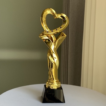 ADL Cheap Wholesales Customized Factory Resin Trophy Medal Excellent Employee Children's Honor Heart Crystal Glass Souvenir Gift