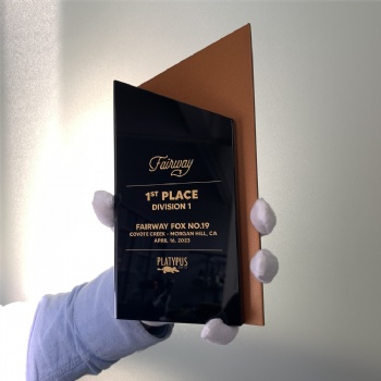 ADL New Design Metal Trophies Awards with Black Crystal Glass Wholesale with for Sports Events
