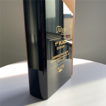 ADL New Design Metal Trophies Awards with Black Crystal Glass Wholesale with for Sports Events