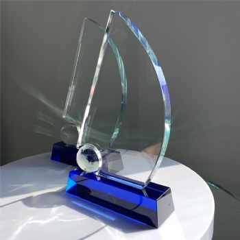 ADL Classic K9 Crystal Trophy Sports Sailboat Events Trophy Awards Souvenirs Annual Meeting Awards Sailing Crystal Trophy