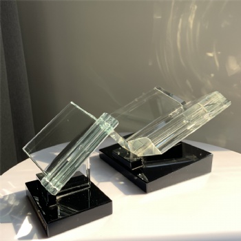ADL K9 Clear Blank Book Shaped Crystal Glass Trophy Award Customize Words for Home Decoration Souvenir Gifts