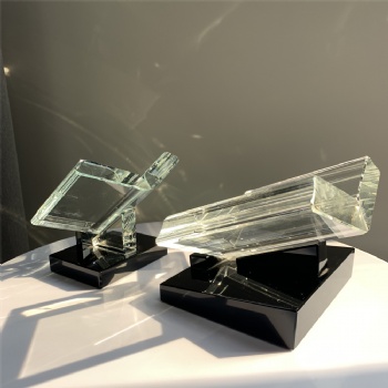 ADL K9 Clear Blank Book Shaped Crystal Glass Trophy Award Customize Words for Home Decoration Souvenir Gifts