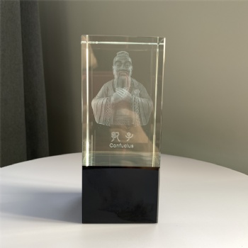 ADL Classic Crystal Glass Trophy Cubes Blocks Crystal Laser Cubes with 3D Engraved Customized Laser Logo or Words