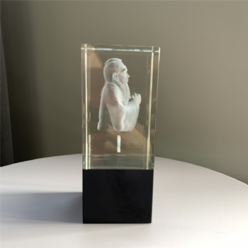 ADL Classic Crystal Glass Trophy Cubes Blocks Crystal Laser Cubes with 3D Engraved Customized Laser Logo or Words