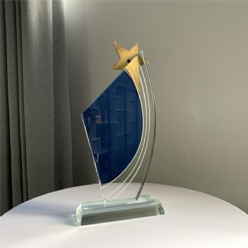 ADL Star Cheap Crystal Glass Trophies and Awards Wholesale Crystal Team Work Awards