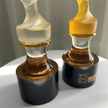 ADL High-Quality Wholesale Glaze Trophy Awards with Crystal Glass Base for the First One Awards Gifts