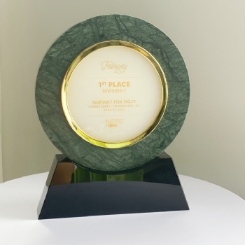 ADL 2023 New Design Crystal Stone Trophy Awards with Black Crystal Glass Base High-quality with Customized Logo