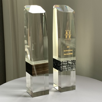 ADL 2023 New Design Crystal Glass Trophy Awards with Stone for Souvenir Gifts Events Awards Sport Awards