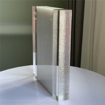 ADL 2023 New Design Crystal Glass White Stone Trophy Awards with Customized Logo for Souvenir Gifts