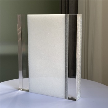 ADL 2023 New Design Crystal Glass White Stone Trophy Awards with Customized Logo for Souvenir Gifts