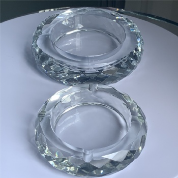 ADL Classic Style Wholesale Crystal Glass Ashtray Round Cigar Smoking Accessories Cigarette for the Office Gifts