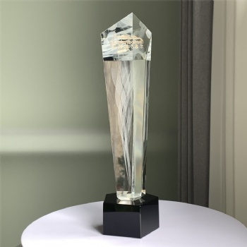 ADL 2023 Pentagon Crystal Clear Glass Trophy Awards for Souvenir Gifts Events Trophy Big Blank Wholesale Trophy Awards