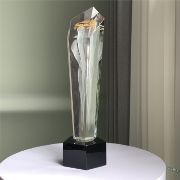 ADL 2023 Pentagon Crystal Clear Glass Trophy Awards for Souvenir Gifts Events Trophy Big Blank Wholesale Trophy Awards