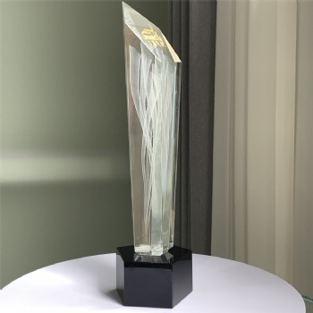 ADL 2023 Pentagon Crystal Clear Glass Trophy Awards for Souvenir Gifts Events Trophy Big Blank Wholesale Trophy Awards