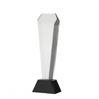 ADL 2023 Crystal Hexagon Clear Glass Trophy Awards with Black Base for Sports Events Staff Awards