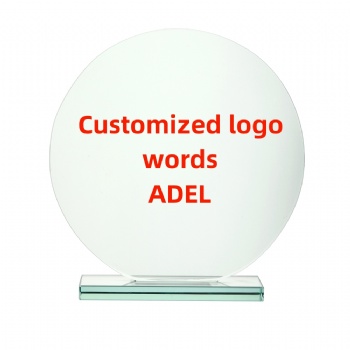 ADL Wholesale Retail Glass Trophy Glass Awards Blank Customized Words and Logo for Company Events