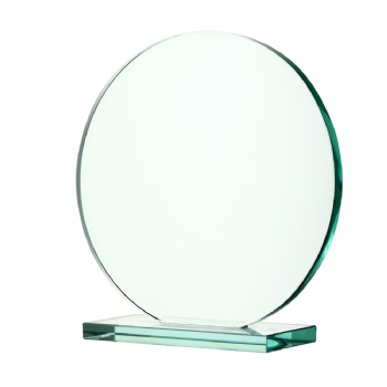 ADL Wholesale Retail Glass Trophy Glass Awards Blank Customized Words and Logo for Company Events