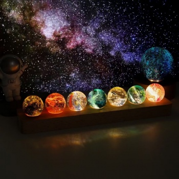 ADL Glass Crystal Glaze Colorful Ball Different Colors for Souvenir Gifts Company or Wedding Gifts with Light