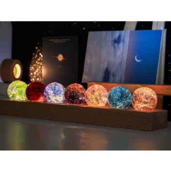 ADL Glass Crystal Glaze Colorful Ball Different Colors for Souvenir Gifts Company or Wedding Gifts with Light