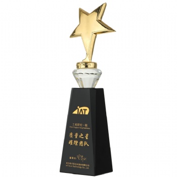 ADL Star Crystal Glass Diamond Trophy Awards Wholesale Factory Trophy Awards for Retailer