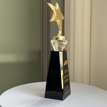 ADL Star Crystal Glass Diamond Trophy Awards Wholesale Factory Trophy Awards for Retailer