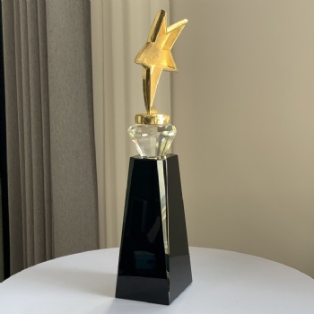 ADL Star Crystal Glass Diamond Trophy Awards Wholesale Factory Trophy Awards for Retailer