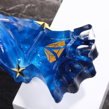 ADL New Design Crystal Crown Glass Trophy Wholesales with Customized Logo Words Art Awards