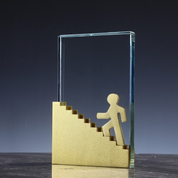 ADL 2023 New Design Elegant Custom Metal Crystal Glass Awards Trophies Crystal Employee Recognition Awards Team Work Award