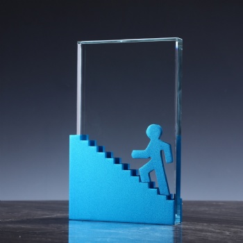 ADL 2023 New Design Elegant Custom Metal Crystal Glass Awards Trophies Crystal Employee Recognition Awards Team Work Award
