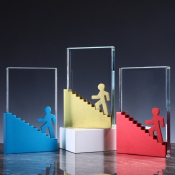 ADL 2023 New Design Elegant Custom Metal Crystal Glass Awards Trophies Crystal Employee Recognition Awards Team Work Award