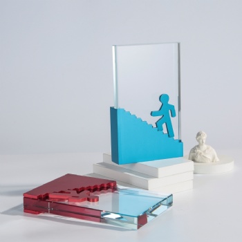 ADL 2023 New Design Elegant Custom Metal Crystal Glass Awards Trophies Crystal Employee Recognition Awards Team Work Award