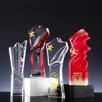 ADL 2023 New Design Crystal Sports Star Glass Trophy High-Quality with Customized Logo and Words