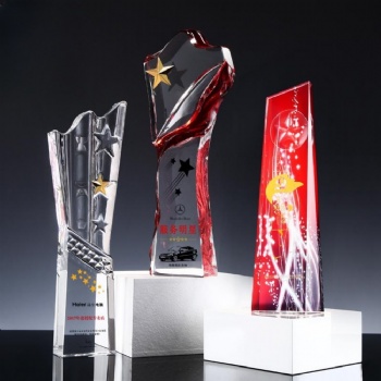 ADL 2023 New Design Crystal Sports Star Glass Trophy High-Quality with Customized Logo and Words