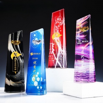 ADL 2023 New Design Crystal Sports Star Glass Trophy High-Quality with Customized Logo and Words