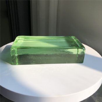 Wholesale Hot Melt Building Glass Bricks Original Green Glass Block For Building Decoration High-Quality for Hotel Construction